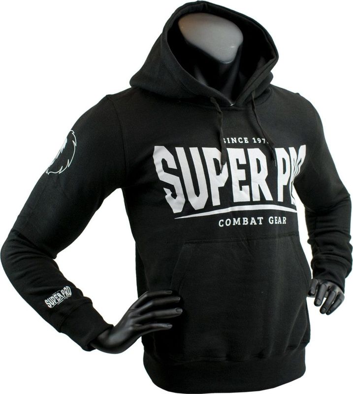 Super Pro Hoody.P. Logo Zwart/Wit Small