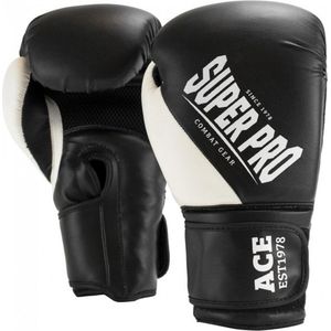 Super Pro Combat Gear ACE (kick)bokshandschoenen Zwart/Wit 10oz