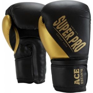 Super Pro Combat Gear Ace (Kick)Bokshandschoenen - Zwart/Goud - 6 oz