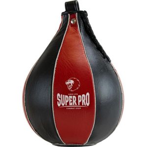 Super Pro Lederen Speedball Zwart/Rood