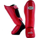 Super Pro Combat Gear Thai-Pro Shin Guard Rood/Zwart