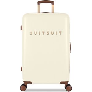 SUITSUIT Fab Seventies - Reiskoffer met 4 wielen - 66 cm - 59L - Gebroken Wit