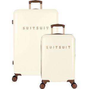 SUITSUIT Fab Seventies Kofferset 2delig - 55 + 76 cm - 127L - Antique White