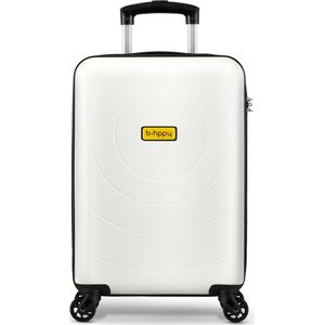 BHPPY Handbagage koffer met 4 wielen - 55 cm - 33L - Wit