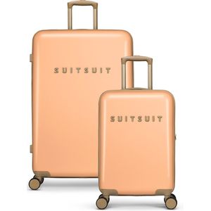 SUITSUIT - Fusion Kofferset - Reiskoffer - Oranje - 2 Delig - Veilig TSA Cijferslot
