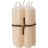 Puntkaars wax Bundel a 7 stuks 6,5x6,5x11cm creme beige Wax Decoris Kaars