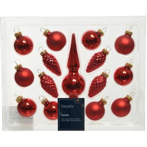 Figuur gl mini piek kerstrood 15st