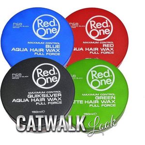 Red One Haarwax Mix – 4 Potten - rood / blauw / zwart / groen