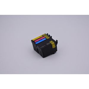 KATRIZ® huismerk inkt voor|Epson T2711XL Zwart+ T2712XL Cyaan + T2713XL Magenta + T2714XL Geel | (4stuks) - T27XL 27XL Met chip