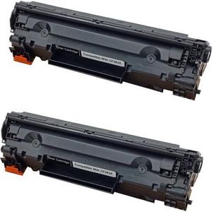 KATRIZ® huismerk toner 2x CF283X(HP 83X)/Canon 737 - Zwart - 2x 2500 afdrukken |Geschikt voor HP LaserJet Pro M201 / LaserJet Pro M201 DW/ LaserJet Pro M201 N/ LaserJet Pro M225dn/ LaserJet Pro M225dw