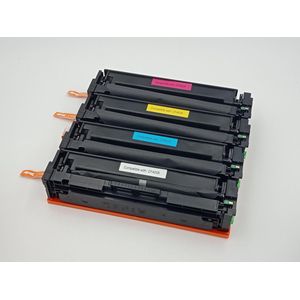 KATRIZ® huismerk toner CF400X/CF540X Zwart +CF401X/CF541X Cyaan +CF402X/CF542X Geel + CF403X/CF543X Magenta(HP 201X / 203X) / Canon 045H,054H - 4 stuks + Kopieerpapier-A4-80GR-500vellen-wit| Geschikt voor HP LaserJet Pro MFP M280series/ M254series