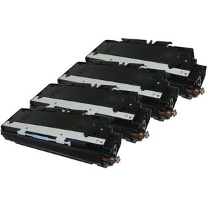 KATRIZ® huismerk toner Q2670A Zwart + Q2671A Cyaan + Q2672A Geel + Q2673A Magenta (HP 308A) | 4 stuks | 6000 pagina’s zwart & 4000 pagina’s kleur + Kopieerpapier-A4-80GR-500vellen-wit | Geschikt voor HP Color LaserJet 3500 / 3550 / 3700 series