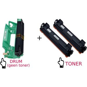 KATRIZ Huismerk Drum en Toner Set voor Brother DR1050 TN1050