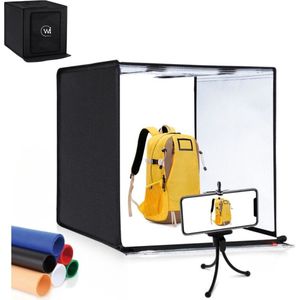 Fotostudio 60 cm - 2x LED verlichting - 6 kleuren achtergronden - Sets - Box