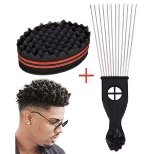 Afro haar verzorging - Afro kam - Haar Spons - Afro Hair Sponge - Afro comb set