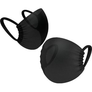 NIEUW ADEMEND Mondkapje wasbaar – Ov -  Mondmasker niet medisch – Zwart – Brildrager – Herbruikbaar – Doorzichtig – Zacht - Comfortabel - Luchtig - Huidvriendelijk