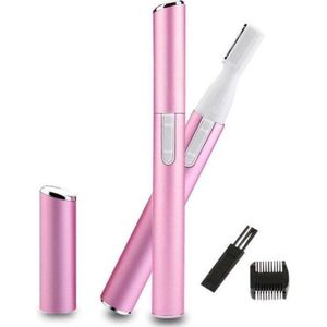 Jumalu - Precisietrimmer - Roze - Wenkbrauw Trimmer - Precisietrimmer - Trimmer - Gezichtshaar verwijderen - Wenkbrauw epilator - Gezichtsepilator - Lip epilator - Gezicht Ontharing - Epileer apparaat dames