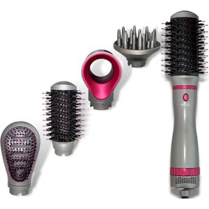 Timmers Trading 4 in 1 Multi Styling Föhnborstel - Föhn met Krultang - Haardroger & Haarborstel - Ionische Airstyler