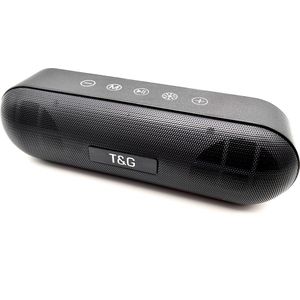 TG Krachtige Bluetooth Speaker - 10W Surround Sound Draadloze Luidspreker - 10 Meter Bereik & 12 Uur Draadloos Muziek Afspelen Zonder Opladen - Zwart