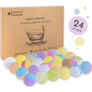 Bruisballen voor bad – XL maat – 24 unieke geuren en kleuren – 100% Natuurlijk bruisballen kind