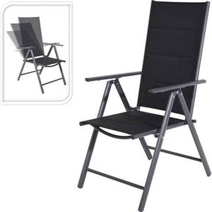 Relaxwonen - Tuinstoel - Relaxstoel - Kampeerstoel - Stoel voor Buiten - Aluminium - 7 Standen - Set van 2 Stuks - Grijs - 73 x 54 x 107CM