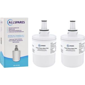 AllSpares Waterfilter (2x) voor koelkast geschikt voor Samsung DA29-00003F / DA29-00003G / HAFIN2