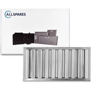 Lamellenfilter 250x500x25mm voor Horeca Afzuigkap