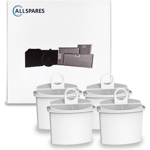 AllSpares Waterfilter (4 St.) geschikt voor Braun koffiemachines | Vervangingsfilter voor PureAqua BRSC 006 / KWF2
