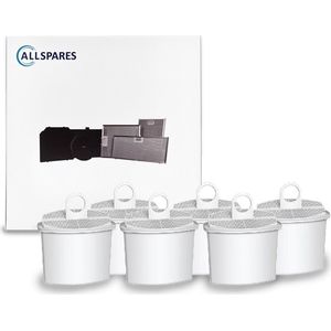 AllSpares Waterfilter (6 St.) geschikt voor Braun koffiemachines | Vervangingsfilter voor PureAqua BRSC 006 / KWF2