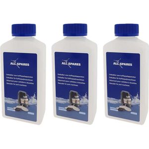 AllSpares vloeibare ontkalker voor padmachines 3 x 250 ml geschikt voor Senseo CA6520/00, CA6521/00 - 750 ml