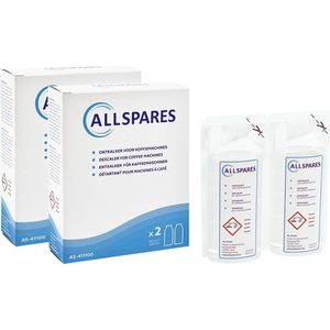 AllSpares Ontkalker voor Koffiemachines geschikt voor De'Longhi DLSC200 EcoDecalk (4x 100ml)