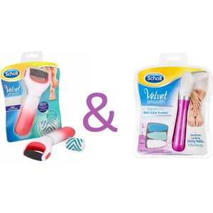 Scholl Velvet Smooth Elektronische pedi Diamond Voetvijl + Scholl Velvet Smooth Elektrisch Nagelvijl-Eeltverwijderaar-Scholl-Nagelverzorging-Nagelvijl- Scholl Velvet Smooth.