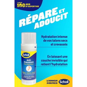 Scholl Anti-Cracked Repair Stick 70 gr - Herstelt, hydrateert en verzacht droge en gebarsten hielen - Verrijkt met 25% ureum, bitterzout en essentiële – Scholl – Voetverzorging – Huidverzorging – Scholl Velvet Smooth.