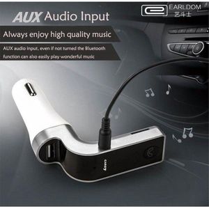 Earldom Bluetooth Stereo FM Transmitter - Voor Bellen & Muziek in de Auto - M7 Zwart