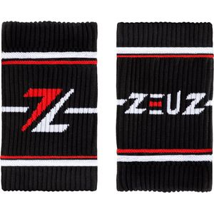 ZEUZ 2 Stuks Zweetbanden voor Pols – Polsband – Zweet Wrist Wraps – Unisex Volwassenen - Zwart, Rood & Wit