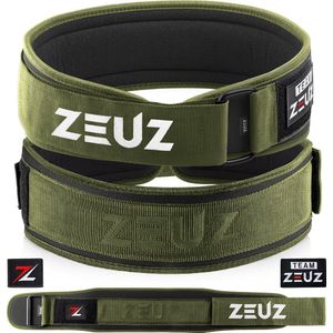 ZEUZ Gewichthefriem voor Fitness & CrossFit – Olympic Lifting belt - Gewichtheffen - Brace – Maat S - Groen