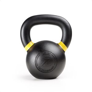 ZEUZ Kettlebell 16 KG – Gewichten voor Fitness & CrossFit - Conditie & Krachttraining – Gietijzer – Geel