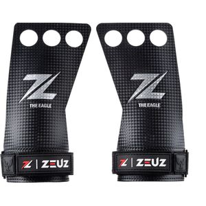 ZEUZ Grips voor Fitness, CrossFit, Turnen & Gymnastics – Sport Handschoenen – Zwart – Carbon - Maat L