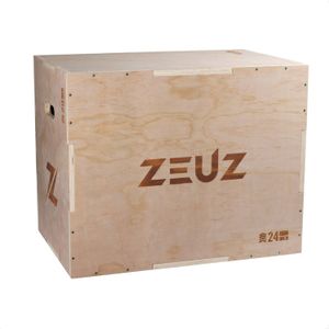 ZEUZ Houten Plyo Box – Box Jump voor Fitness & CrossFit – 3 Hoogtes in 51, 61 & 76 CM – 20, 24, 30 Inch
