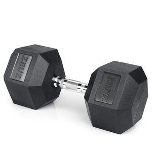 ZEUZ Hexa Dumbbell 1 Stuk 27.5 KG – Hexagon Gewichten Dumbell – Krachttraining Dumbell geschikt voor CrossFit & Fitness