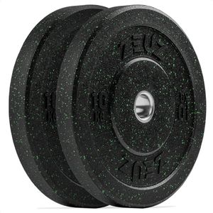 ZEUZ® 1 Stuk Halterschijf 10 KG – Gewichten Set ��– 10kg Bumper Plates – voor 50 mm Halter – Crossfit & Fitness