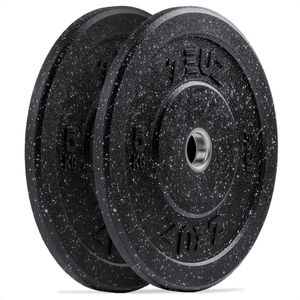 ZEUZ Halterschijf 2 Stuks 5 KG – Gewichten Set – 5kg Bumper Plates – voor 50 mm Halter – CrossFit & Fitness