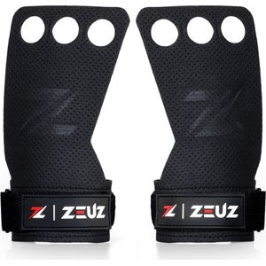 ZEUZ Thunder Grips voor Fitness & CrossFit – Sport Handschoenen – Turnen & Gymnastics - Zwart & Blauw – Maat M