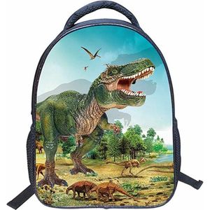 Leuke kinder dinosaurus rugtas 36x30 cm met twee handig zijvakken