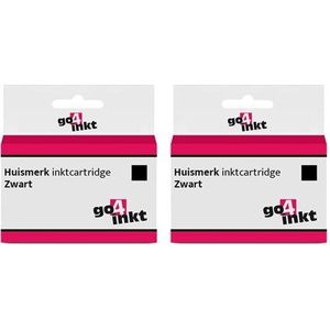 Go4inkt compatible met Brother LC-1240 bk twin pack inkt cartridge zwart - 2 stuks