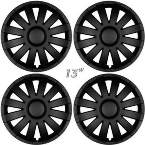 Wieldoppen AGAT-B 13 inch satijn-zwart. Set a 4 stuks in doos (a.u.b. tekst lezen!)