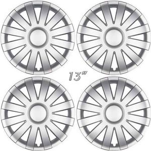 Wieldoppen AGAT-S 13 inch zilver. Set a 4 stuks in doos (a.u.b. tekst lezen!)