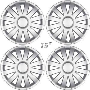 Wieldoppen AGAT-S 15 inch zilver. Set a 4 stuks in doos (a.u.b. tekst lezen!)