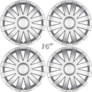 Wieldoppen AGAT-S 16 inch zilver. Set a 4 stuks in doos (a.u.b. tekst lezen!)