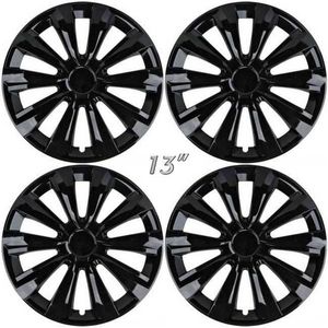 Wieldoppen DELTA-BK 13 inch glanzend zwart. Set a 4 stuks (CONTROLEER UW BANDENMAAT en lees a.u.b. de onderstaande, uitgebreide tekst!)